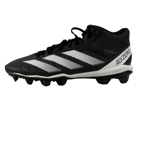Adidas Adizero Bounce Football Cleats Men’s 11 Black White Mid Top Turf Shoes main image 6